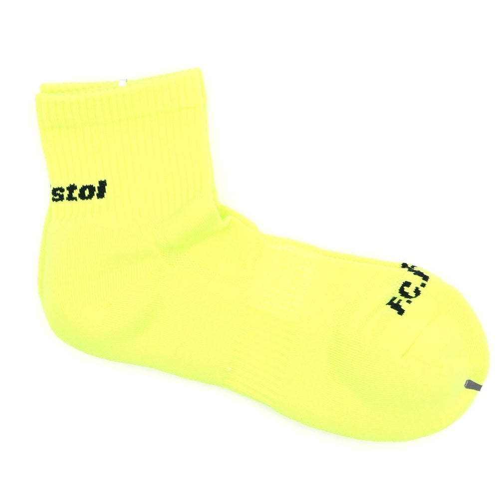 F.C.R.B./F.C.Real Bristol/FCRB(エフシーアールビー/エフシーレアルブリストル) 23AW FCRB SHORT SOCKS ロゴプリント ショートソックス イエロー FCRB-232108