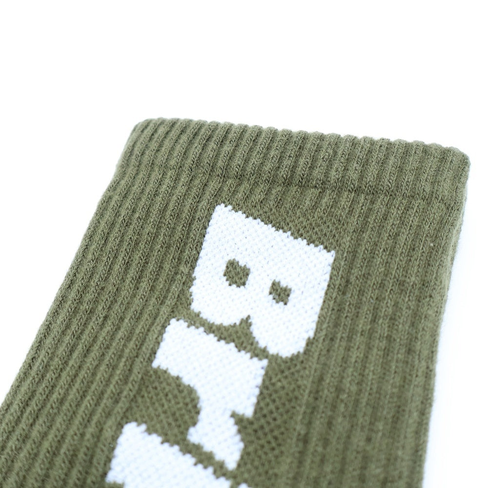 F.C.R.B./F.C.Real Bristol/FCRB(エフシーアールビー/エフシーレアルブリストル) 24SS LOGO REGULAR SOCKS ロゴプリント レギュラーソックス カーキ FCRB-240096