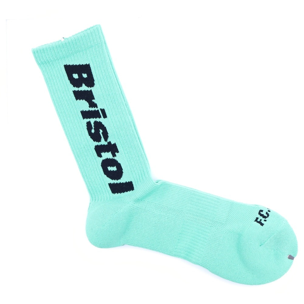 F.C.R.B./F.C.Real Bristol/FCRB(エフシーアールビー/エフシーレアルブリストル) 24SS LOGO REGULAR SOCKS ロゴプリント レギュラーソックス ライトブルー FCRB-240096