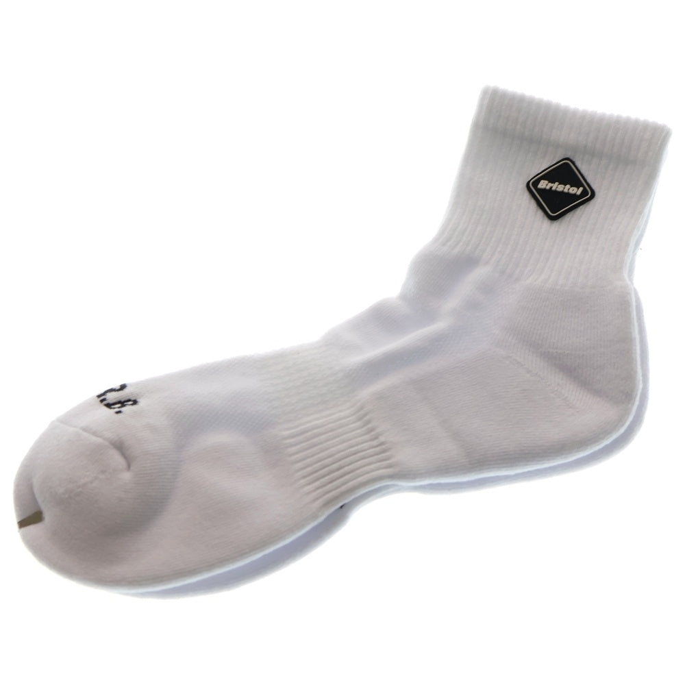 F.C.R.B./F.C.Real Bristol/FCRB(エフシーアールビー/エフシーレアルブリストル) 24SS SHORT SOCKS ロゴプリント ショートソックス ホワイト FCRB-240094