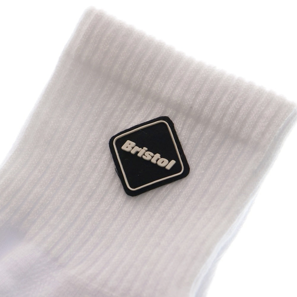 F.C.R.B./F.C.Real Bristol/FCRB(エフシーアールビー/エフシーレアルブリストル) 24SS SHORT SOCKS ロゴプリント ショートソックス ホワイト FCRB-240094
