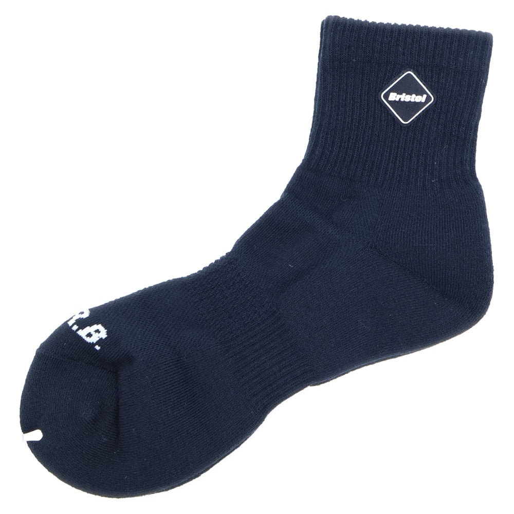 F.C.R.B./F.C.Real Bristol/FCRB(エフシーアールビー/エフシーレアルブリストル) 24SS SHORT SOCKS ロゴプリント ショートソックス ブラック FCRB-240094