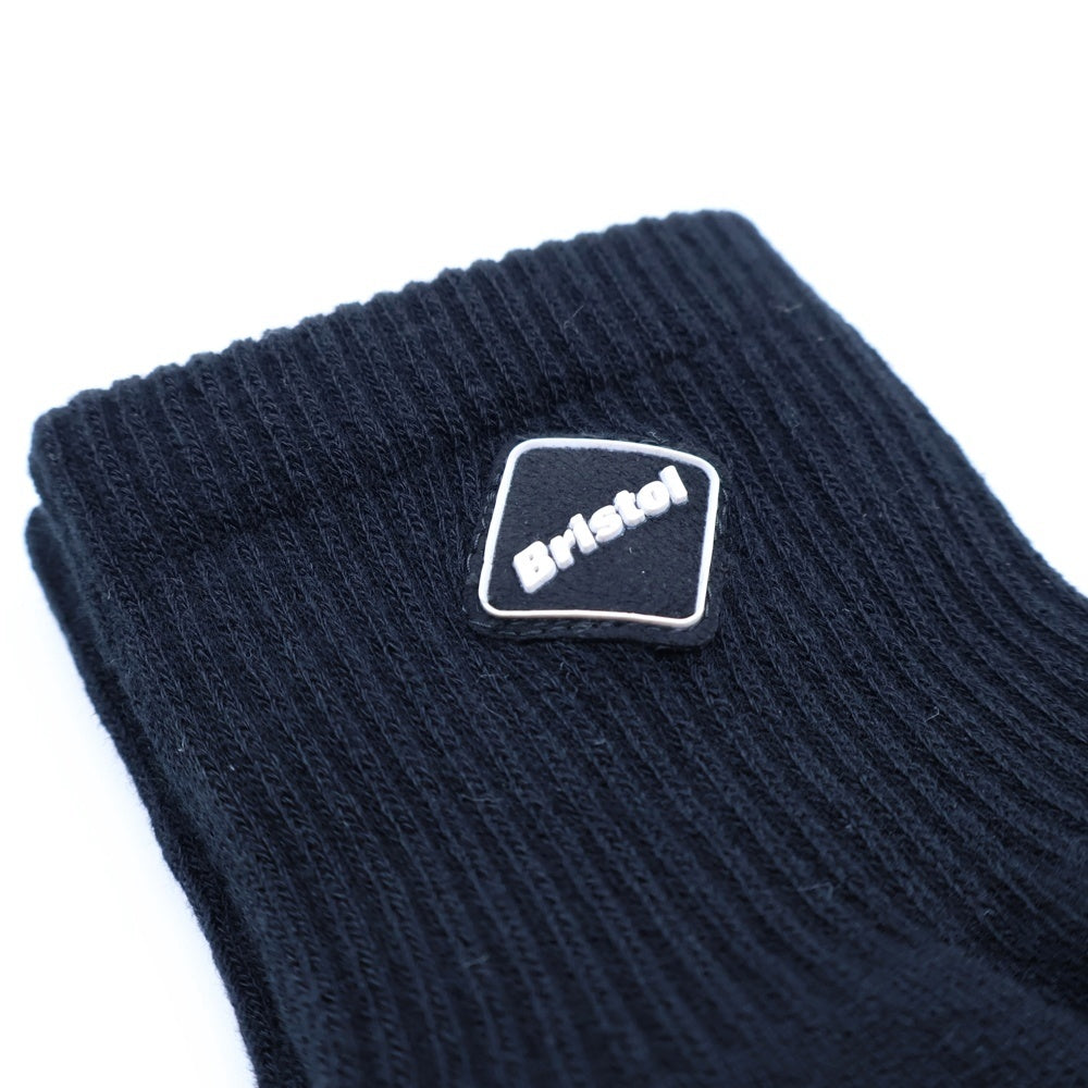 F.C.R.B./F.C.Real Bristol/FCRB(エフシーアールビー/エフシーレアルブリストル) 24SS SHORT SOCKS ロゴプリント ショートソックス ブラック FCRB-240094