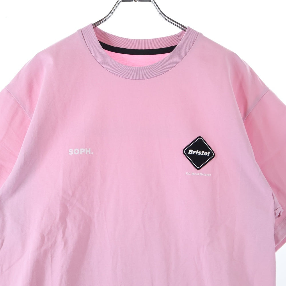 F.C.R.B./F.C.Real Bristol/FCRB(エフシーアールビー/エフシーレアルブリストル) 25AW AUTHENTIC LOGO S/S TEE オーセンティック 両面ロゴプリント 半袖Tシャツ カットソー ピンク FCRB-252144