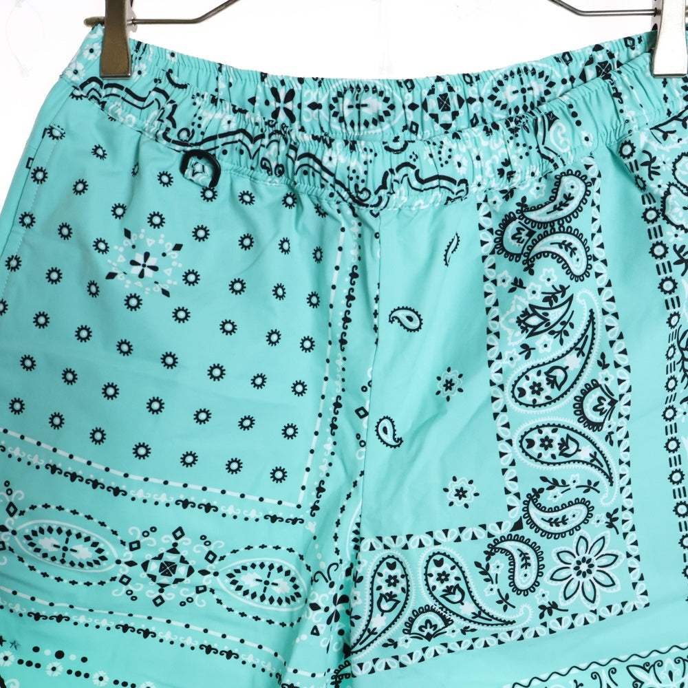 F.C.R.B./F.C.Real Bristol/FCRB(エフシーアールビー/エフシーレアルブリストル) 23SS PRACTICE SHORTS ペイズリー柄 プラクティスショーツ ナイロンハーフパンツ ライトブルー FCRB-230028