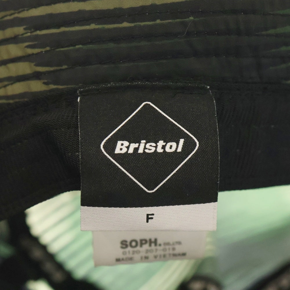 F.C.R.B./F.C.Real Bristol/FCRB(エフシーアールビー/エフシーレアルブリストル) 25SS SPEED CAMO HAT スピードカモハット ウッドランド柄 ナイロンバケットハット 帽子 カーキ/ブラック FCRB-250029