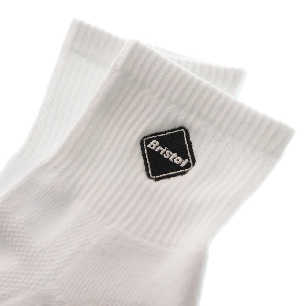 F.C.R.B./F.C.Real Bristol/FCRB(エフシーアールビー/エフシーレアルブリストル) 25SS EMBLEM SHORT SOCKS エンブレムロゴプリント ショートソックス ホワイト FCRB-250121