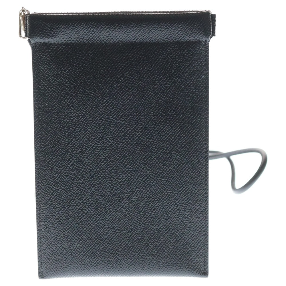 Maison Margiela 11(メゾンマルジェラ11) 4ステッチ グレイニーレザー スマートフォンフォルダー ショルダーポーチ ブラック SA1VZ0002 レディース