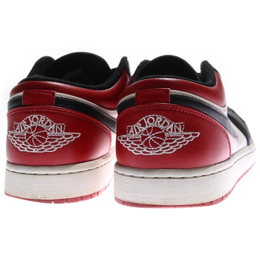 NIKE(ナイキ) AIR JORDAN 1 LOW BRED TOE エアジョーダン ブレッドトゥ つま黒 ローカットスニーカー ブラック/レッド US9.5/27.5cm 553558‐612