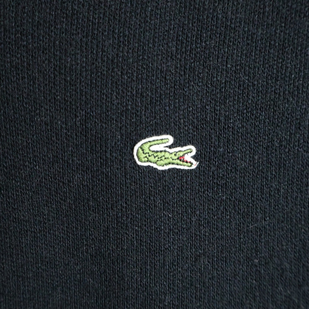 LACOSTE(ラコステ) ロゴ ワッペン ハーフジップ ニット セーター ブラック