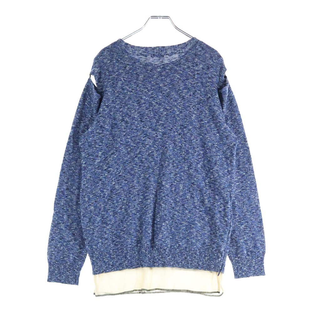 SueUNDERCOVER(スーアンダーカバー) 21SS カシミヤ混 オフショル長袖ニット セーター レディース ブルー SU1A1902