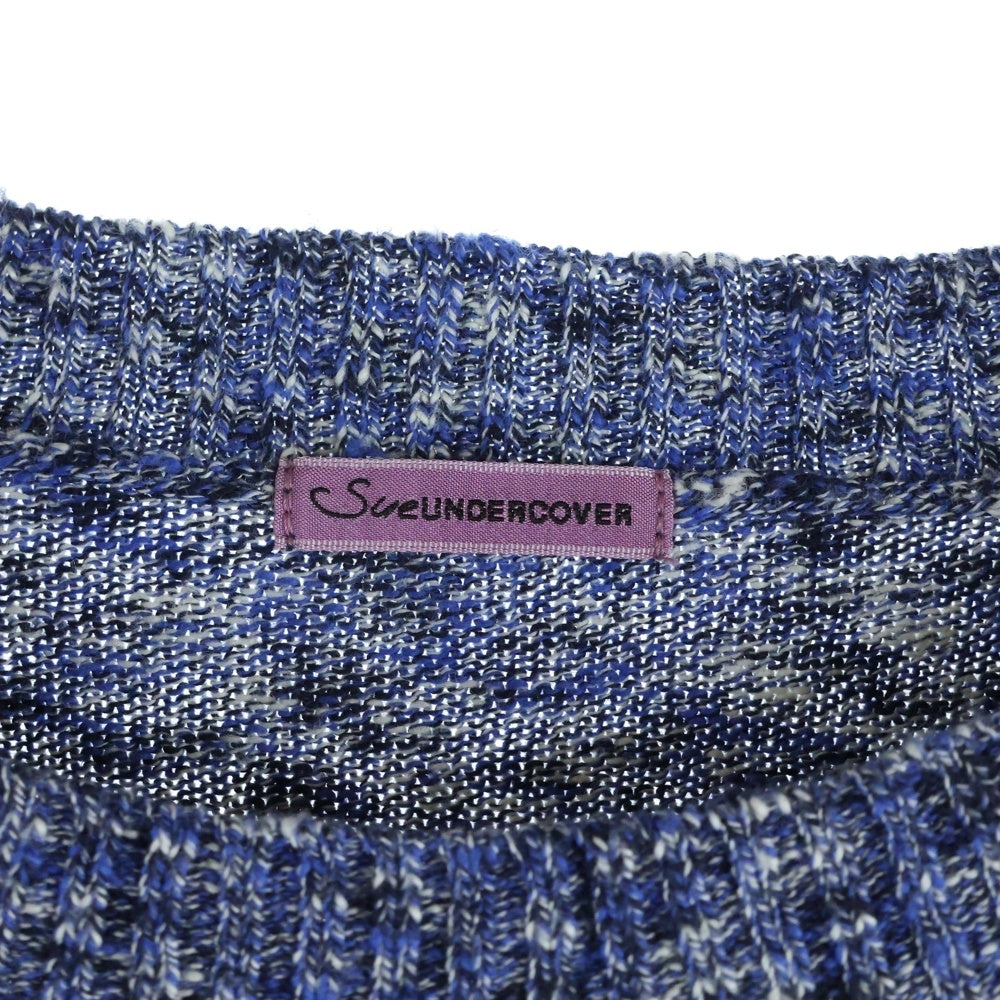 SueUNDERCOVER(スーアンダーカバー) 21SS カシミヤ混 オフショル長袖ニット セーター レディース ブルー SU1A1902
