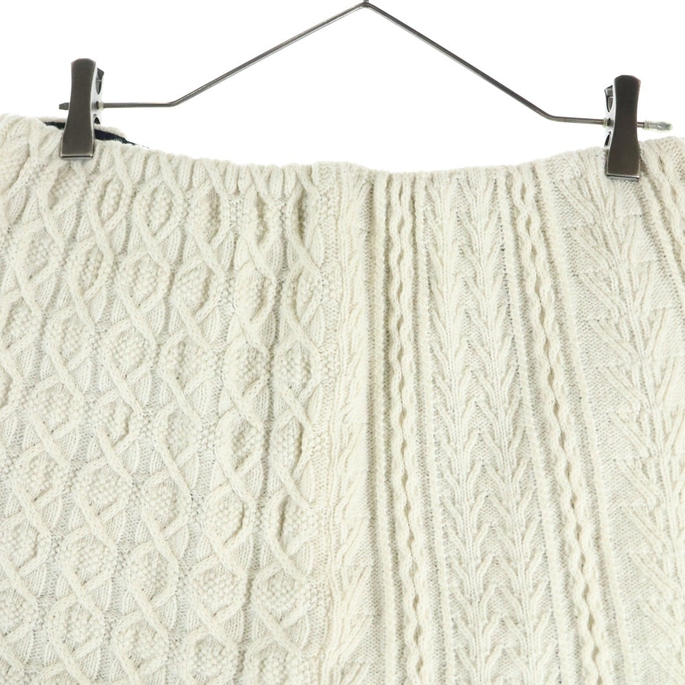 SueUNDERCOVER(スーアンダーカバー) ニット レイヤード ストライプショートパンツ ハーフパンツ レディース ネイビー/アイボリー SUN1501