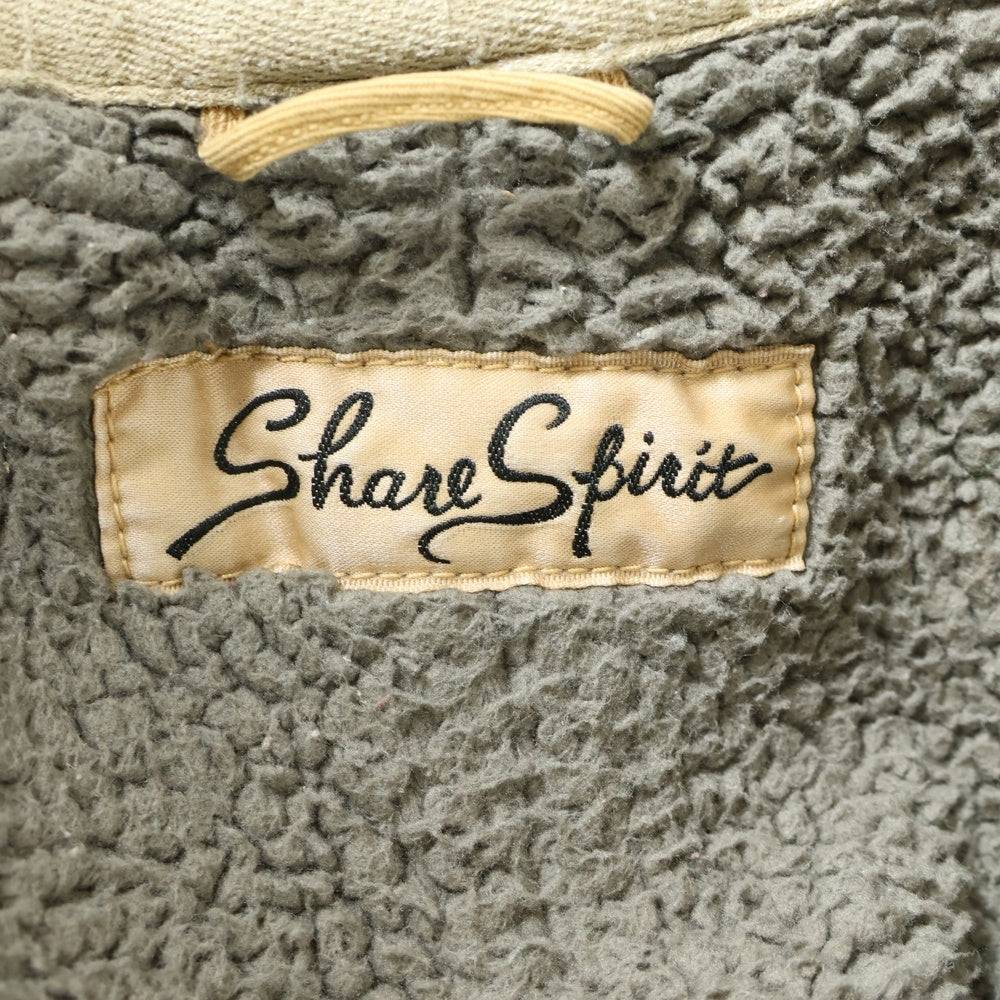 SHARE SPIRIT(シェアスピリット) ハイネック ボア コートジャケット ベージュ FA1017 レディース