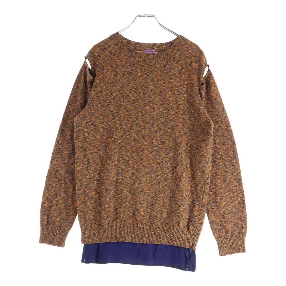 SueUNDERCOVER(スーアンダーカバー) 21SS カシミヤ混 オフショル長袖ニット セーター レディース オレンジ SU1A1902