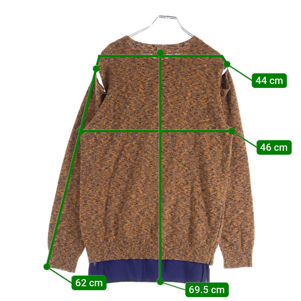 SueUNDERCOVER(スーアンダーカバー) 21SS カシミヤ混 オフショル長袖ニット セーター レディース オレンジ SU1A1902