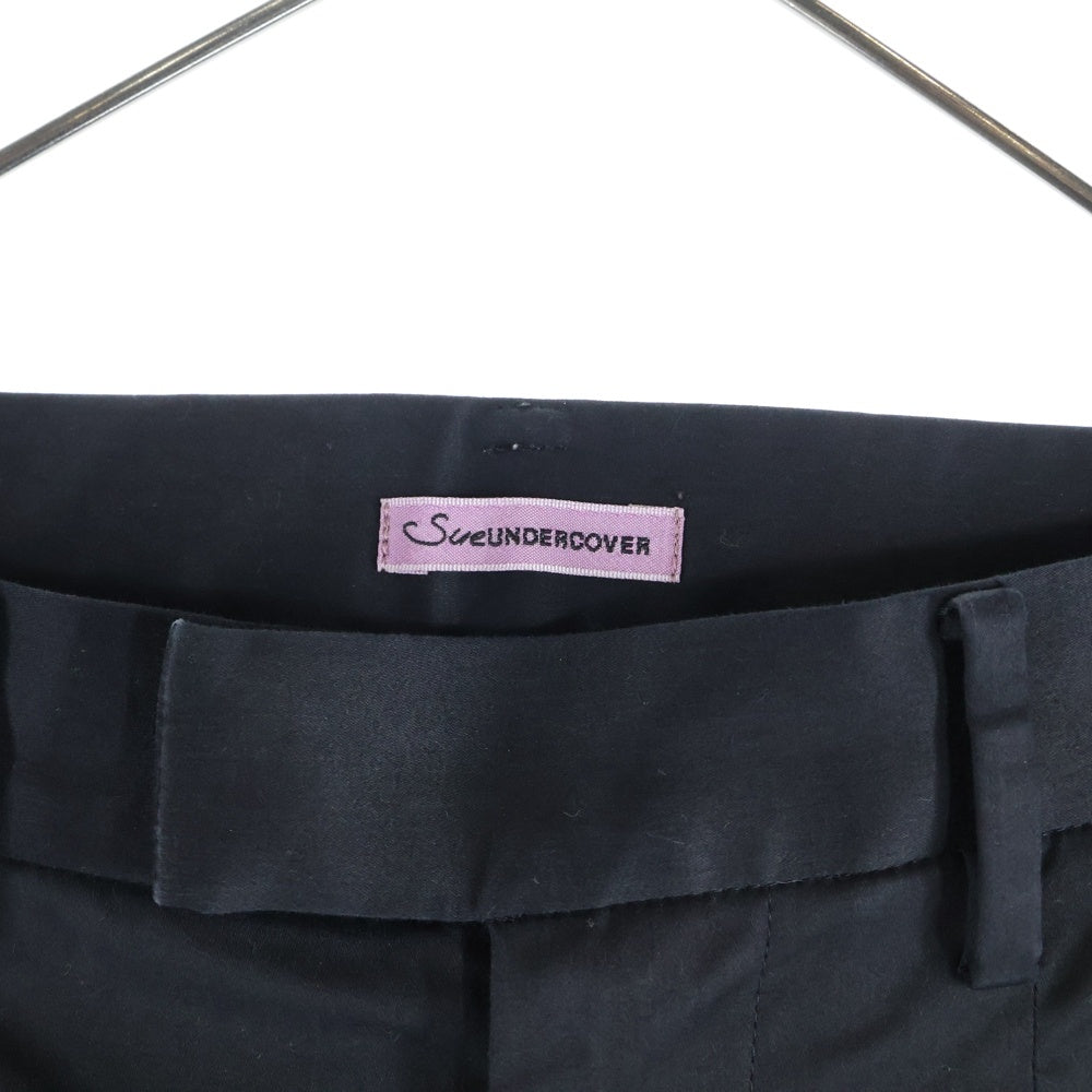 SueUNDERCOVER(スーアンダーカバー) サイドフリルデザイン コットン パンツ レディース ブラック SUM1502