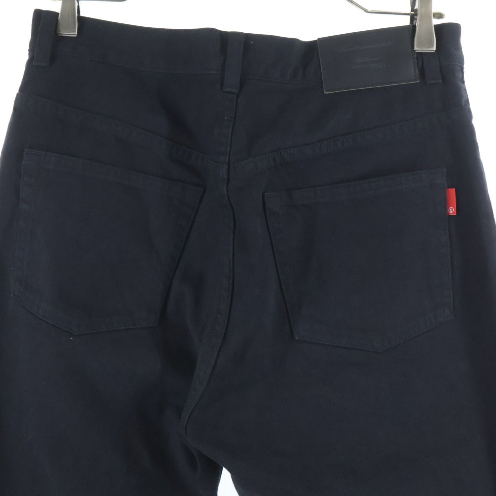 UNDERCOVER(アンダーカバー) サテンレース切替 ジップフライ デニムパンツ ブラック UCU1508-2