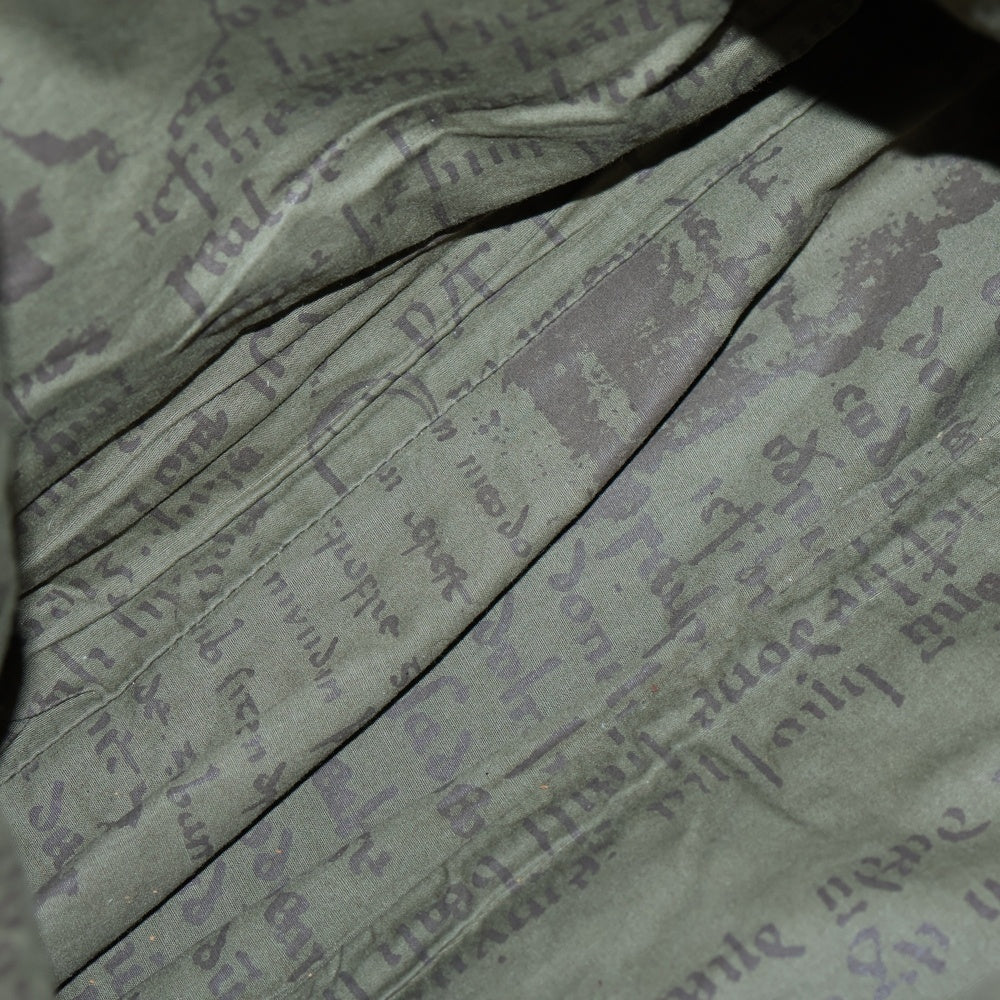 14th Addiction(フォーティースアディクション) ロゴプレート レザーバックル マルチポケット ハンドバッグ ブラウン