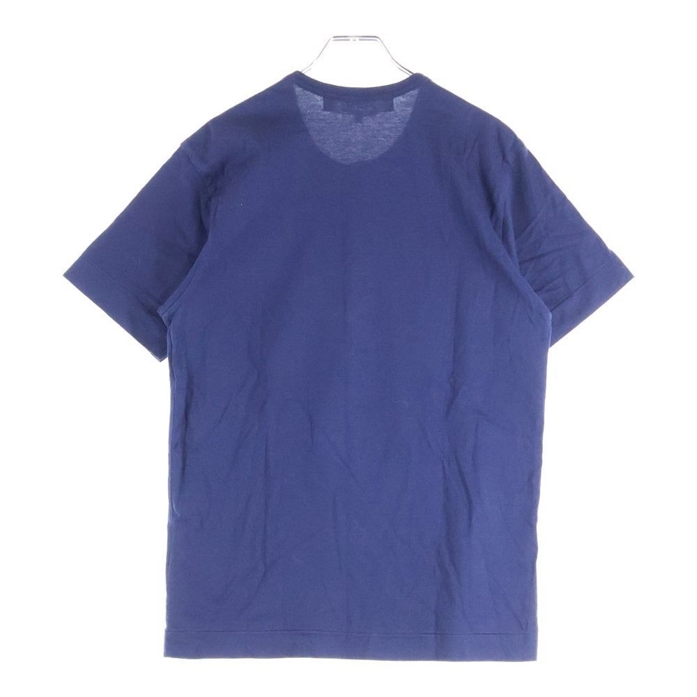 PLAY COMME des GARCONS(プレイコムデギャルソン) 18SS AD2017 フロントロゴデザイン クルーネック カットソー 半袖Tシャツ ネイビー AZ-T184