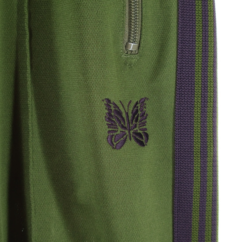 Needles(ニードルス) NARROW TRACK PANT POLY SMOOTH ナロー ポリ スムース サイドライン トラックパンツ グリーン/パープル 0T229