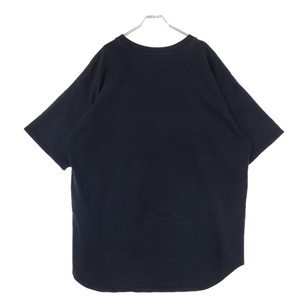 cvtvlist(カタリスト) フロントロゴ刺繍 クルーネック半袖Tシャツ カットソー ブラック 2101090307