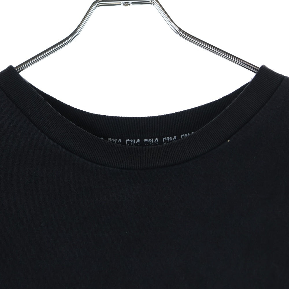 cvtvlist(カタリスト) フロントロゴ刺繍 クルーネック半袖Tシャツ カットソー ブラック 2101090307