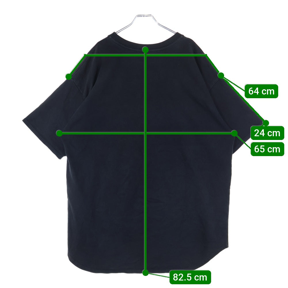cvtvlist(カタリスト) フロントロゴ刺繍 クルーネック半袖Tシャツ カットソー ブラック 2101090307