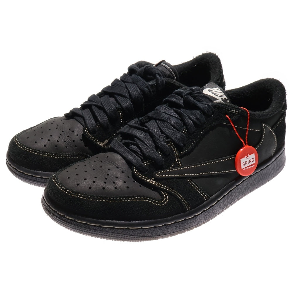 NIKE(ナイキ) ×TRAVIS SCOTT AIR JORDAN 1 LOW Black Phantom トラヴィススコット エアジョーダン 1 ブラックファントム ローカットスニーカー ブラック US8/26cm DM7866-001
