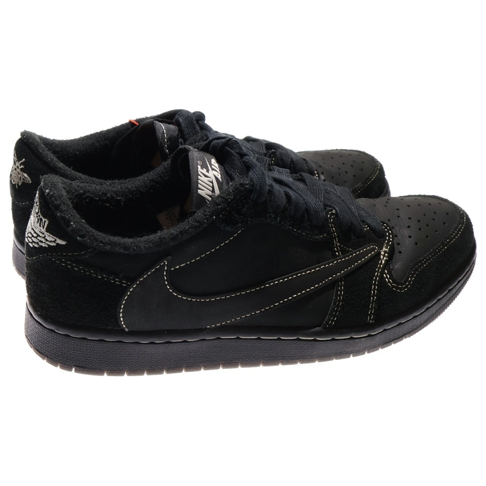 NIKE(ナイキ) ×TRAVIS SCOTT AIR JORDAN 1 LOW Black Phantom トラヴィススコット エアジョーダン 1 ブラックファントム ローカットスニーカー ブラック US8/26cm DM7866-001