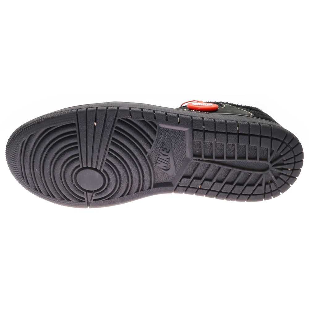 NIKE(ナイキ) ×TRAVIS SCOTT AIR JORDAN 1 LOW Black Phantom トラヴィススコット エアジョーダン 1 ブラックファントム ローカットスニーカー ブラック US8/26cm DM7866-001