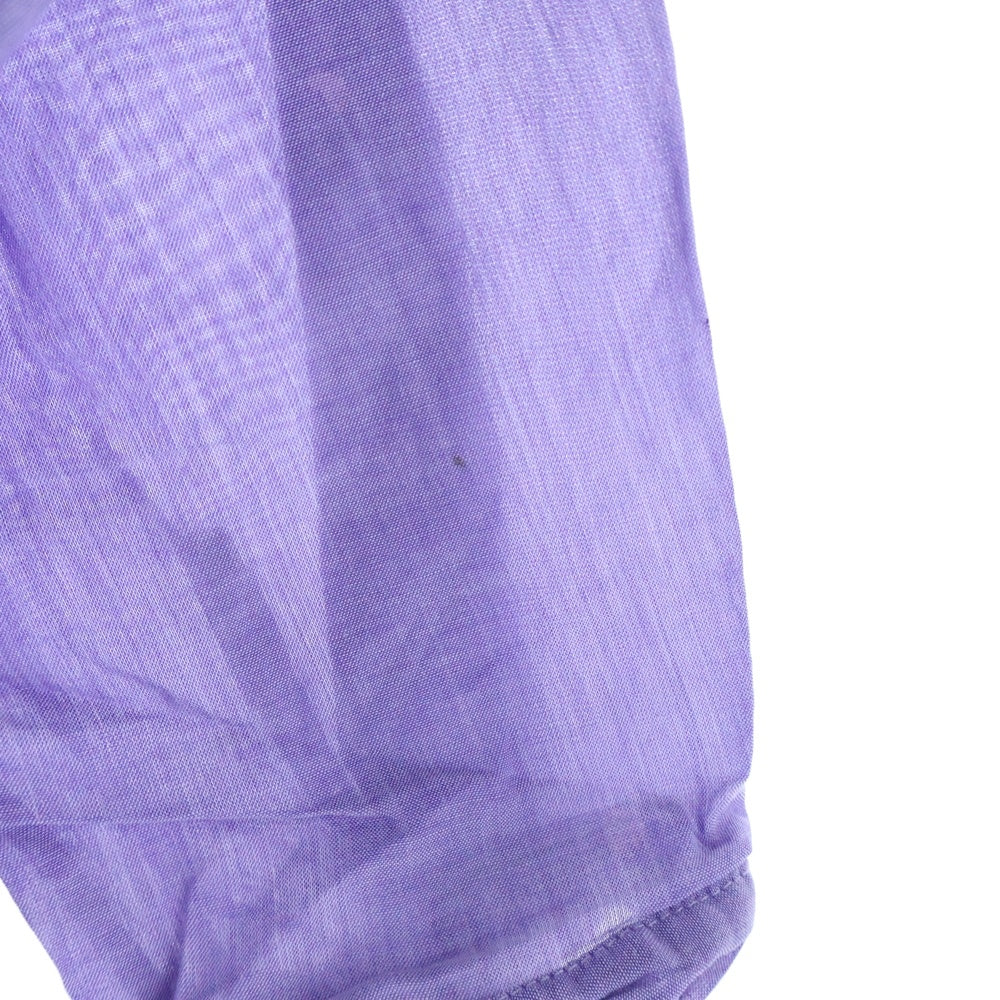 NO BRAND(ノーブランド) R by 45RPM (アールバイフォーティーアールピーエム) ショートスリーブ ノーカラーシャツ レディース パープル