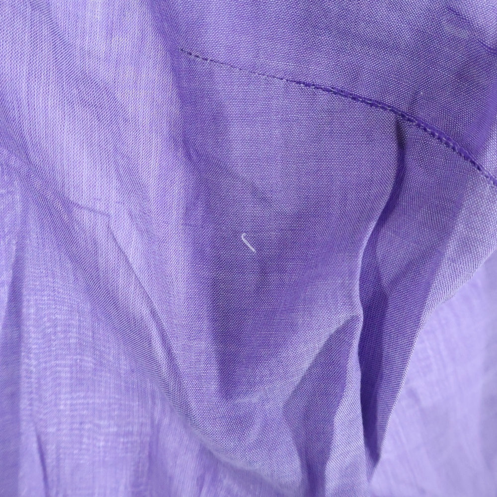 NO BRAND(ノーブランド) R by 45RPM (アールバイフォーティーアールピーエム) ショートスリーブ ノーカラーシャツ レディース パープル