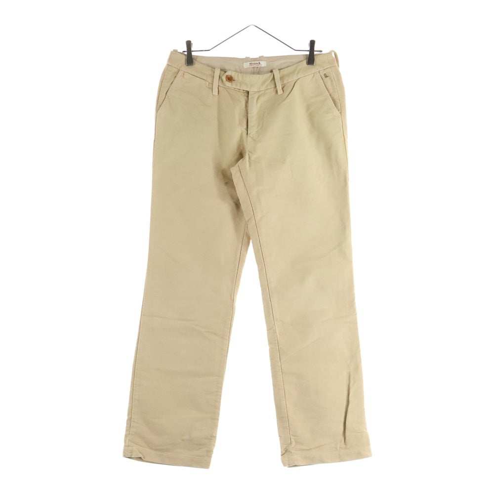 NO BRAND(ノーブランド) R by 45RPM (アールバイフォーティーアールピーエム) コットン ストレートワイドパンツ レディース ベージュ
