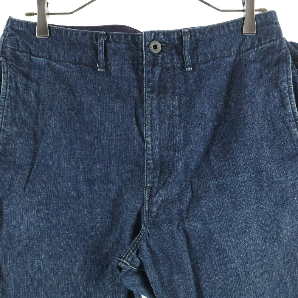 KAPITAL(キャピタル) フリル付き ストレートデニムパンツ ジーンズ レディース インディゴ