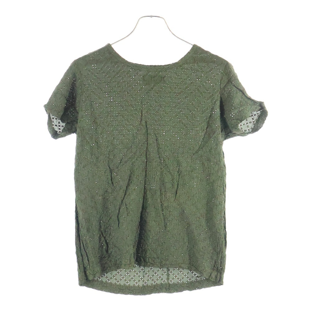 tricot COMME des GARCONS(トリコ コム デ ギャルソン) 90S AD1999 VINTAGE ヴィンテージ 総柄 クルーネック半袖Tシャツ カットソー レディース グリーン TB-01008M