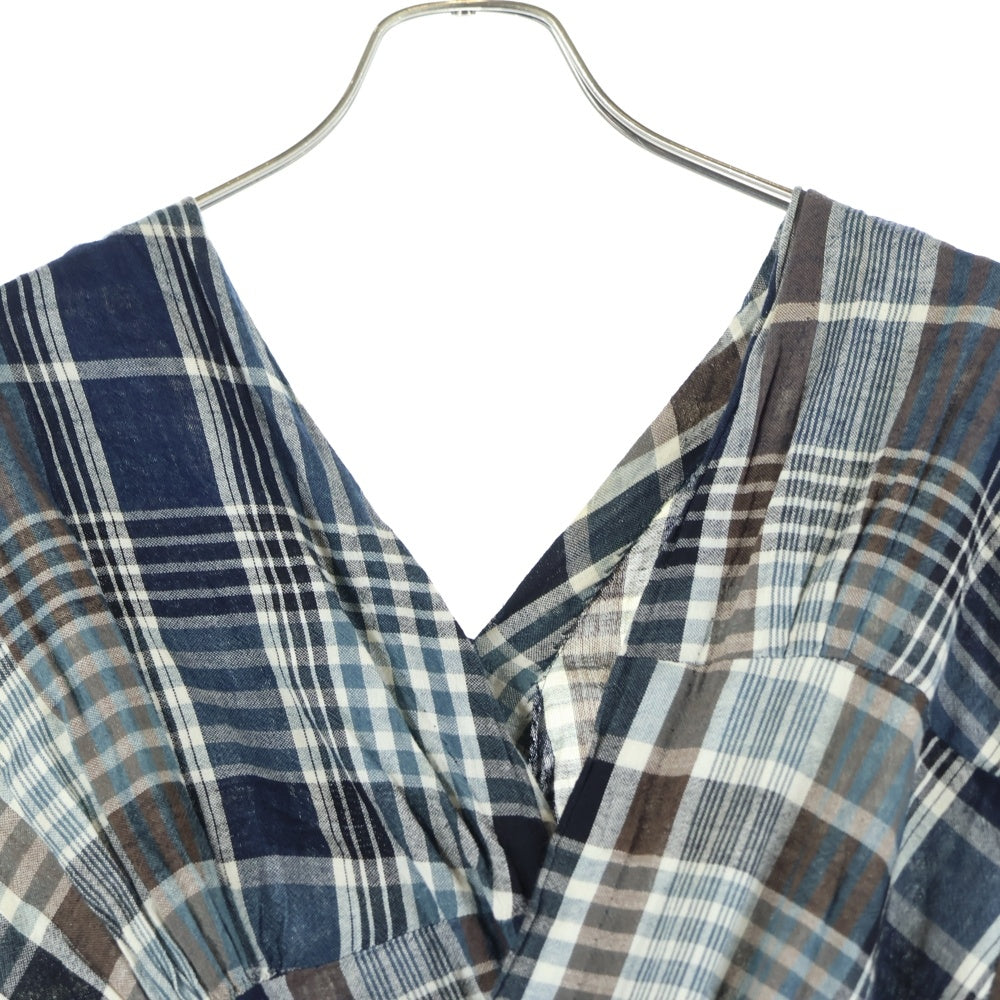 NO BRAND(ノーブランド) R by 45RPM (アールバイフォーティーアールピーエム) チェック柄 ノースリーブワンピース ドレス レディース マルチカラー