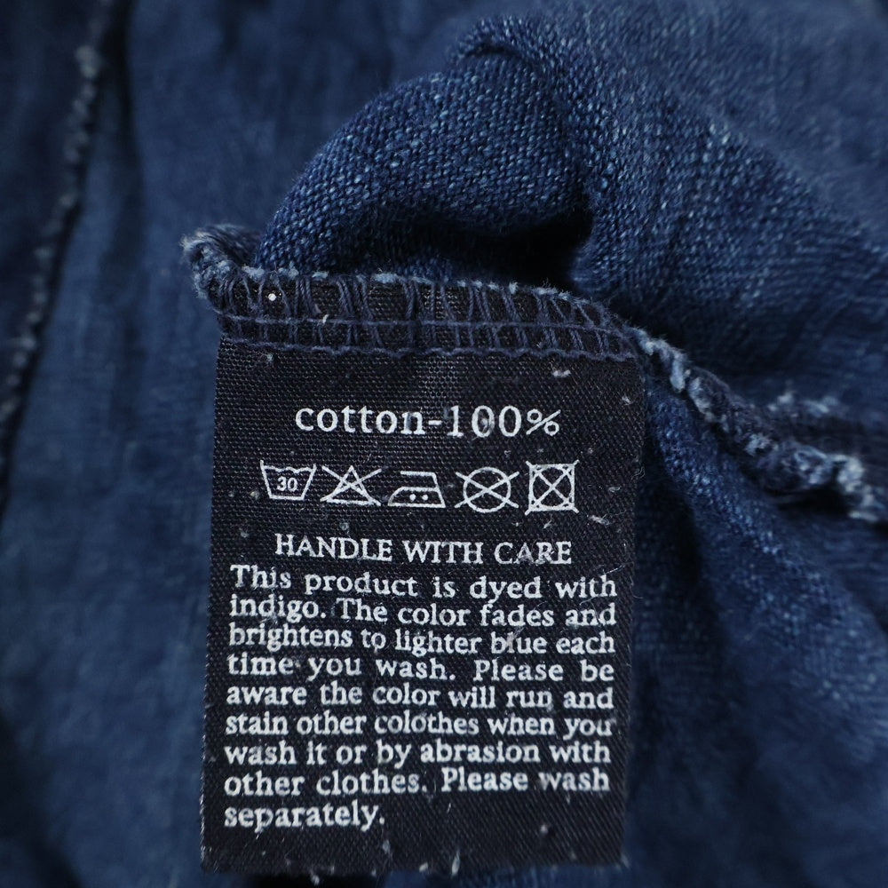 NO BRAND(ノーブランド) R by 45RPM (アールバイフォーティーアールピーエム) ショートスリーブ デニムポロシャツ レディース インディゴ