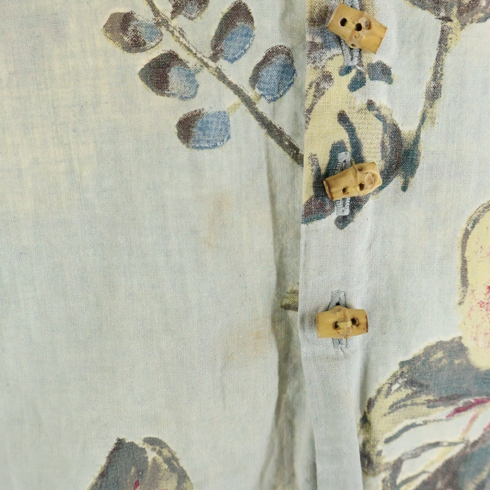 NO BRAND(ノーブランド) R by 45RPM (アールバイフォーティーアールピーエム) 花柄 オープンカラーシャツ レディース グレー