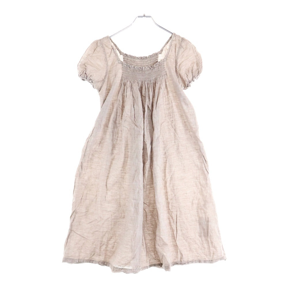 NO BRAND(ノーブランド) R by 45RPM (アールバイフォーティーアールピーエム) オフショル ショートスリーブ ワンピース ドレス レディース ブラウン