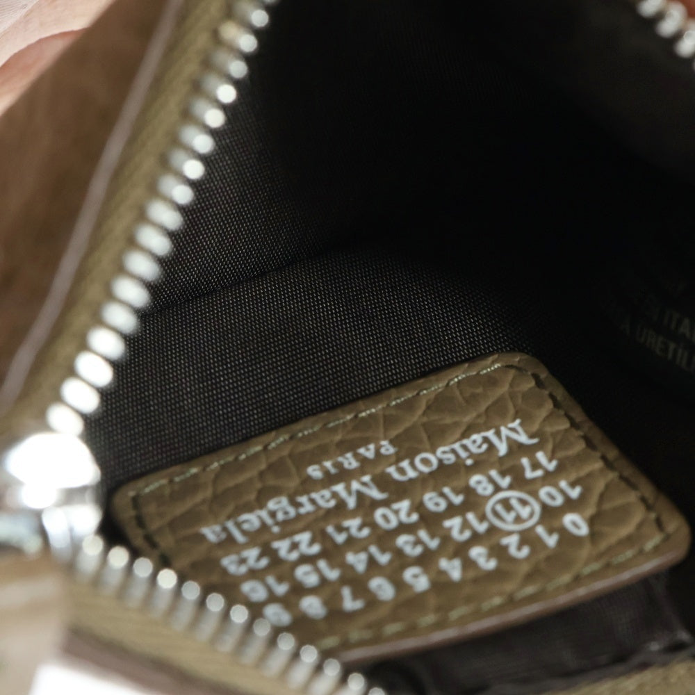 Maison Margiela 11(メゾンマルジェラ11) フラグメントケース 4ステッチ レザー コイン&カードケース 財布 ミニウォレット ベージュ S56UI0143