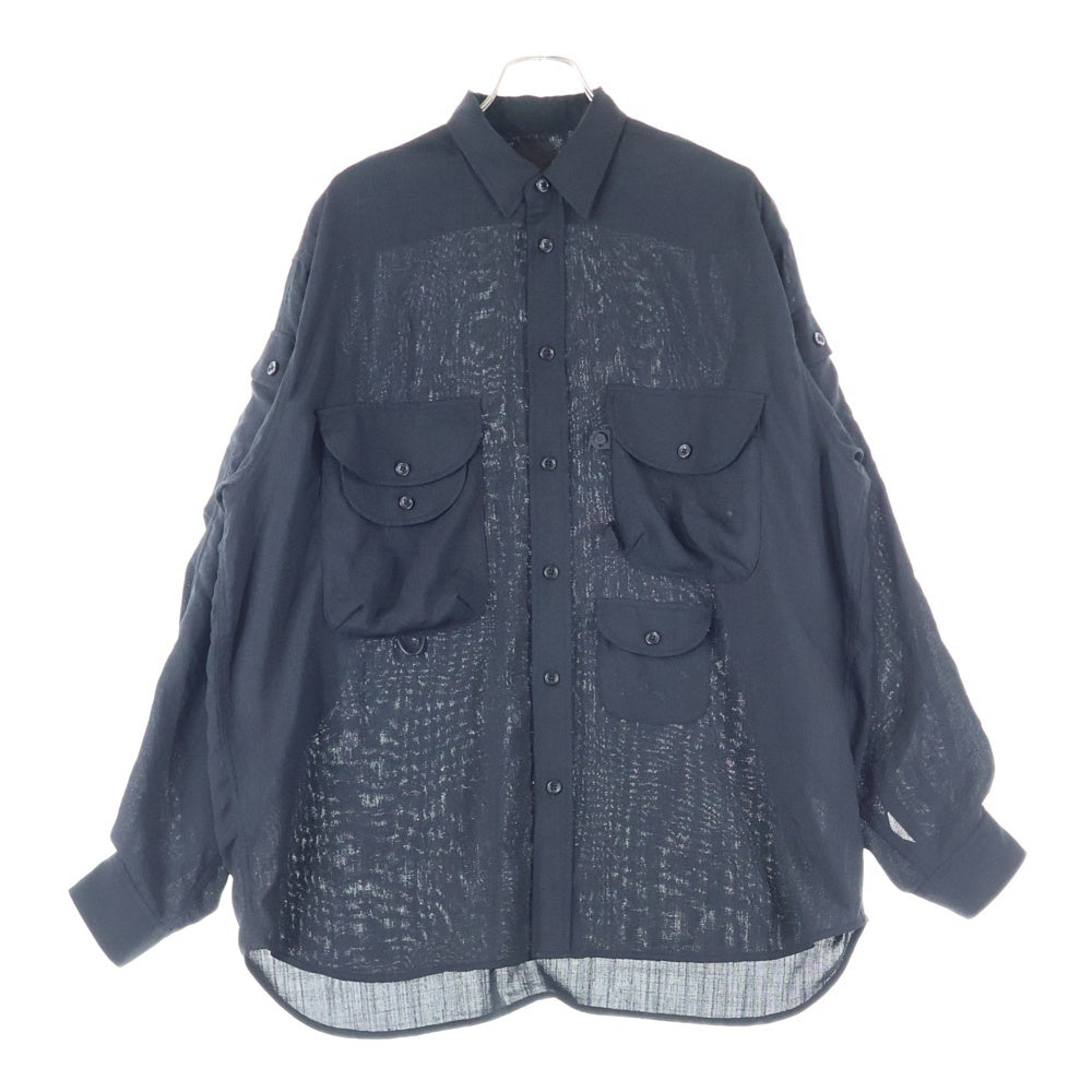 DAIWA PIER39(ダイワ ピアサーティナイン) TECH BOMBAY SAFARI SHIRTS テック ボンベイ サファリ 長袖シャツ ブラック BE-80122