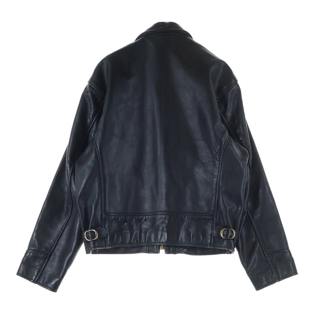 VANSON(バンソン) IKE LEATHER JACKET ジップアップ シングルライダース レザージャケット ブラック