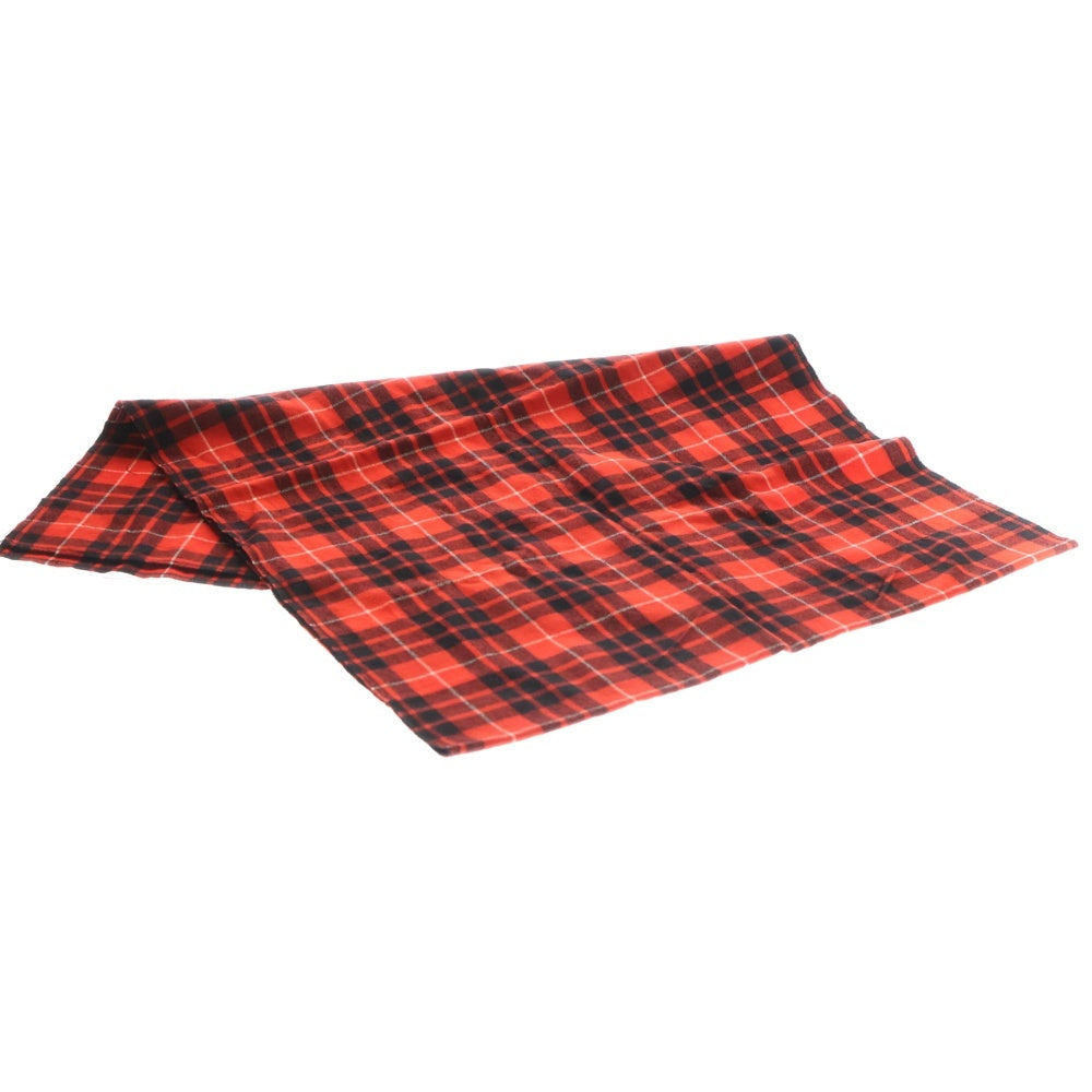 UNDERCOVER ISM(アンダーカバーイズム) 21AW ウール混 ロゴプリント チェックマフラー ストール レッド UI2A4S01-1 レディース