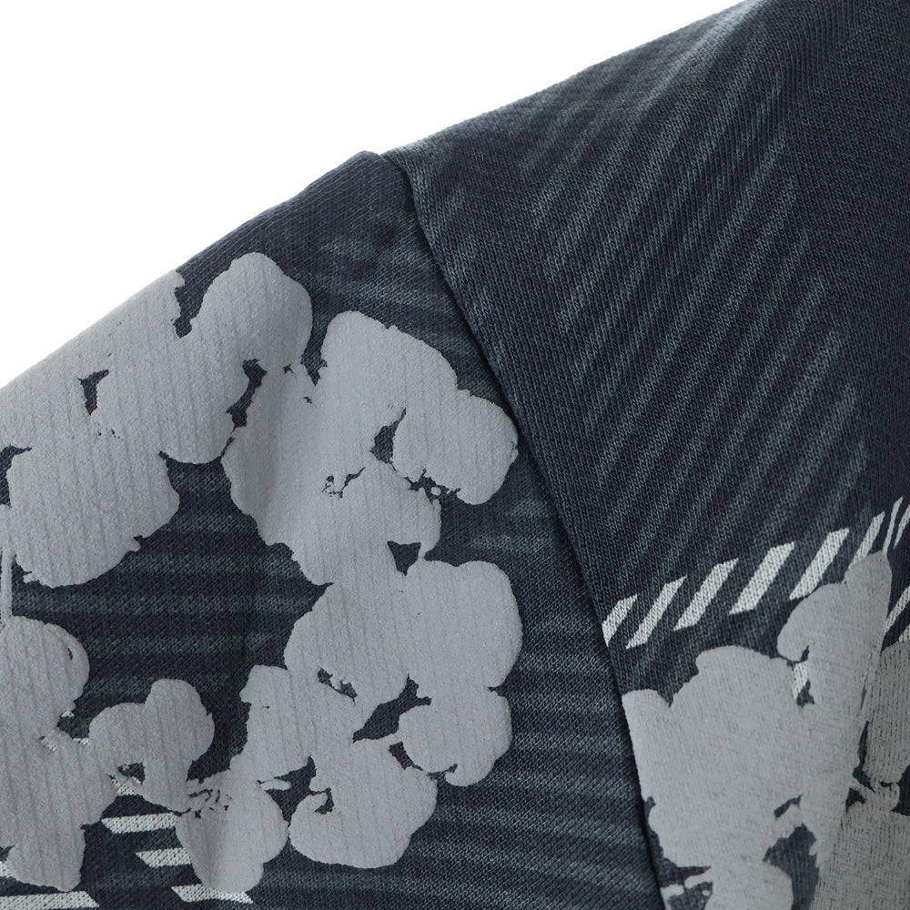 DENIM TEARS(デニムティアーズ) 25AW PLAID COTTON WREATH ZIP HOODIE プレイドコットン リースジップアップフーディー パーカー ブラック FW25TZH010