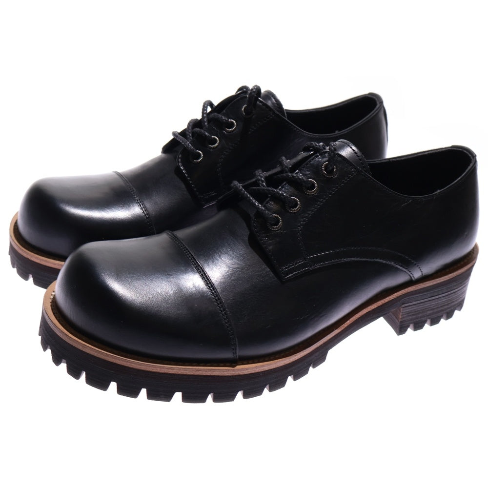 NO BRAND(ノーブランド) WHOOP-DE-DOO フープディドゥ バルーントゥ ダービーシューズ ブラック 105684