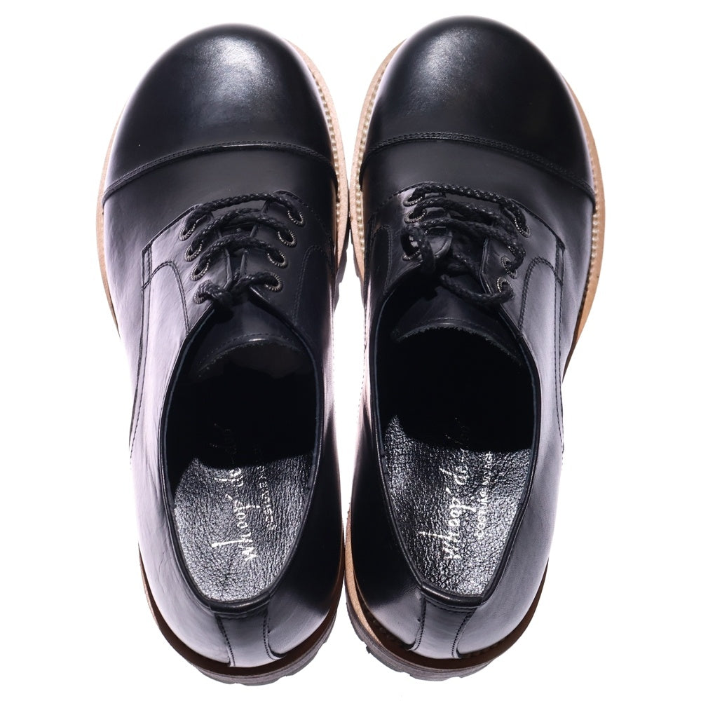 NO BRAND(ノーブランド) WHOOP-DE-DOO フープディドゥ バルーントゥ ダービーシューズ ブラック 105684