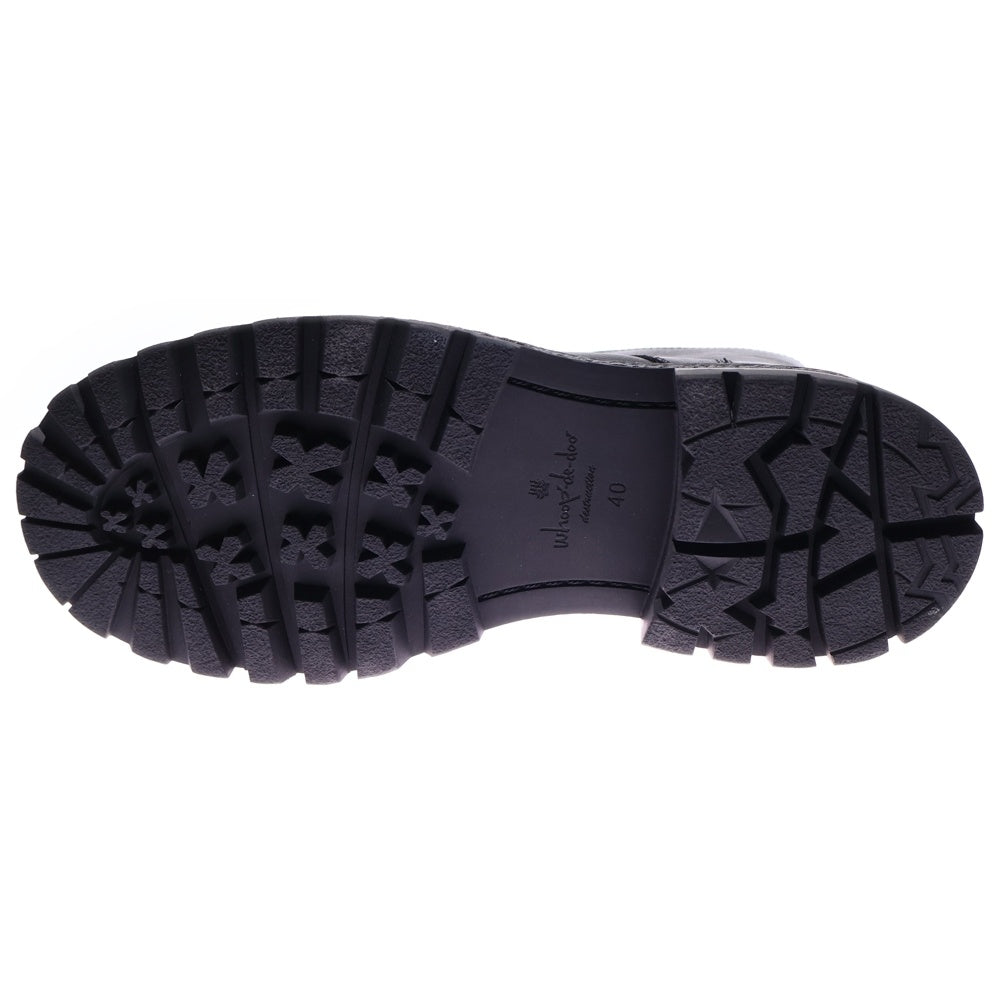 NO BRAND(ノーブランド) WHOOP-DE-DOO フープディドゥ バンピージップアップ レザーシューズ ブラック 25295693