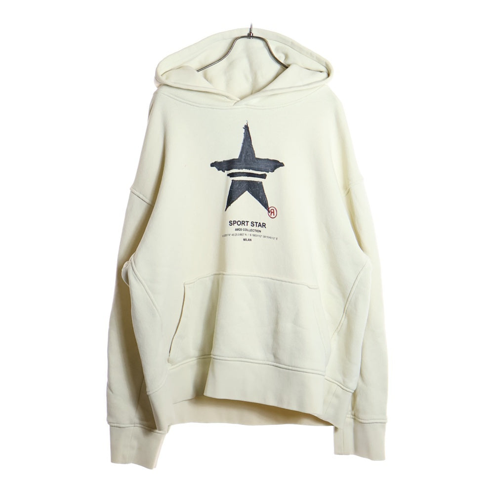 Neil Barrett(ニール バレット) 20AW スターロゴプリントフーディ プルオーバースウェットパーカー アイボリー BJS690SB-P597S