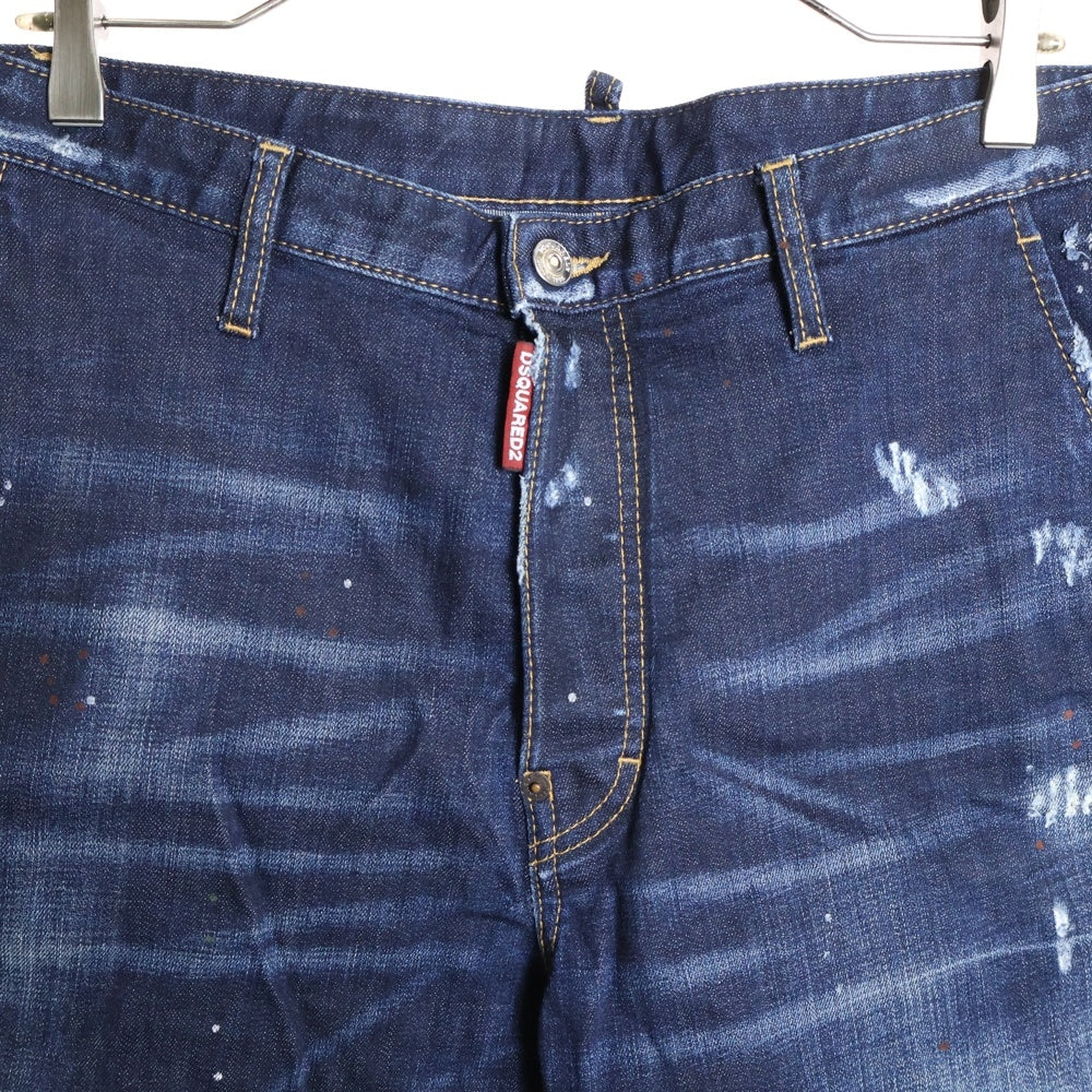 DSQUARED2(ディースクエアード) 20SS Washed Denim Shorts Marine Fits ウォッシュドデニムショーツ ハーフパンツ インディゴ S74MU0576